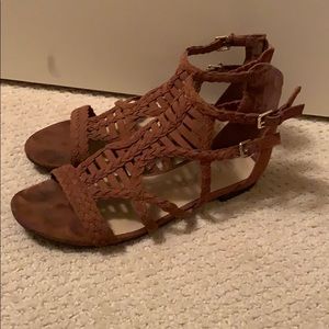 Brown Suede Gladiator Sandals